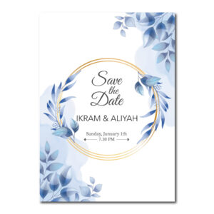 Blue Blossom Digital Save the Date PDF 2