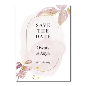 Botanical Watercolour Digital Arch Save the Date PDF