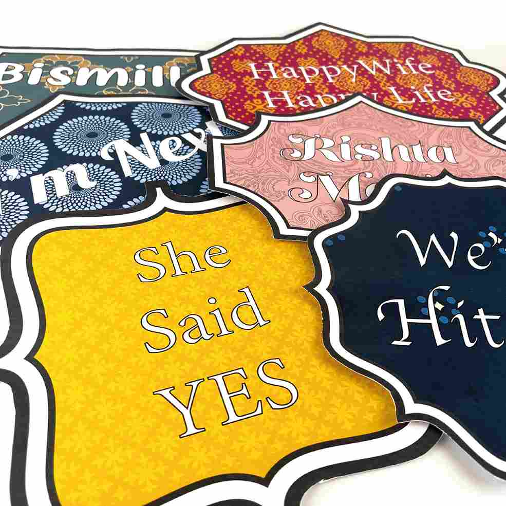 Personalised Photobooth Props | Personalised Photobooth Signs | Desi Photobooth Props 2