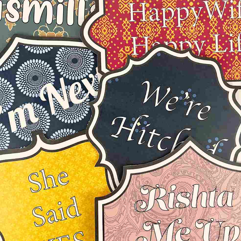 Personalised Photobooth Props | Personalised Photobooth Signs | Desi Photobooth Props 3