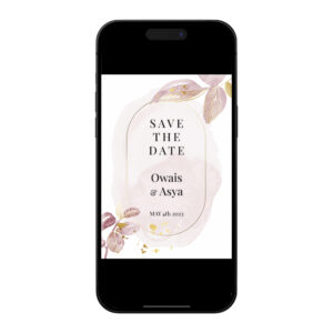 Botanical Watercolour Digital Arch Save the Date PDF 2