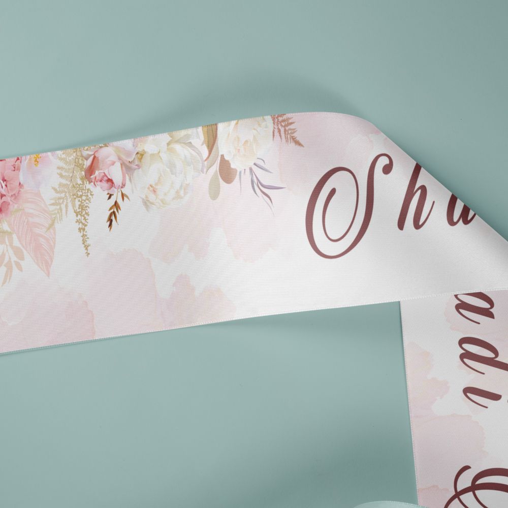 Blush Pink Hydrangea Wedding Banner | PVC Banner 6