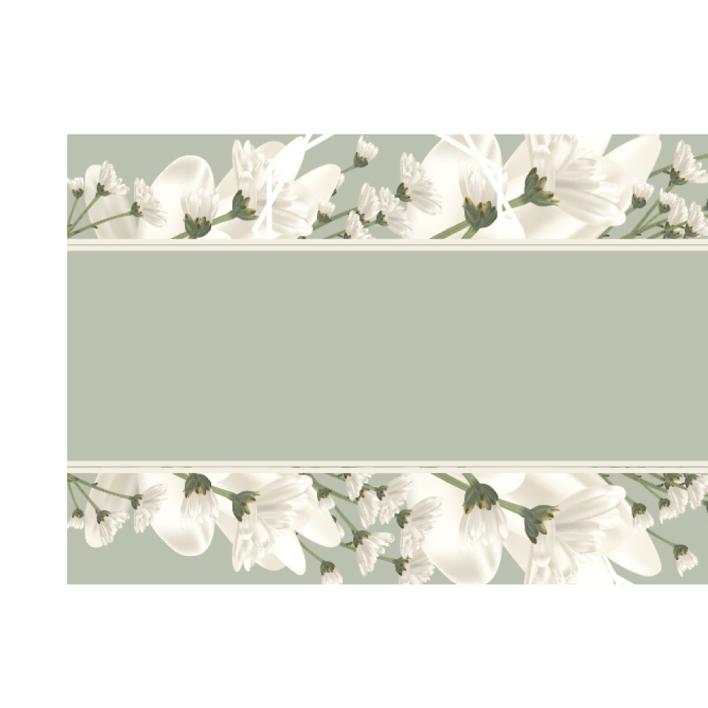 Pistachio and Cream Floral Wedding Banner | PVC Banner 5