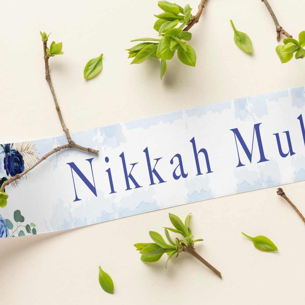 Blue Rose Bouquet Wedding Banner | PVC Banner 4