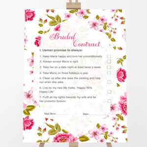 A2 Vintage Pink Wedding Contract 2