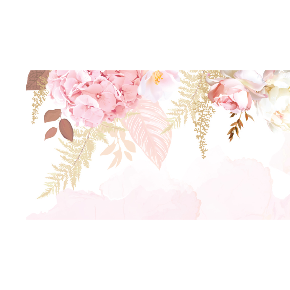 Blush Pink Hydrangea Wedding Banner | PVC Banner 4