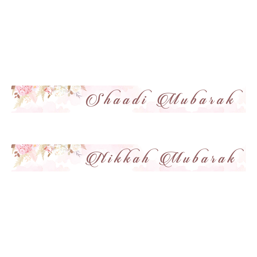 Blush Pink Hydrangea Wedding Banner | PVC Banner 3