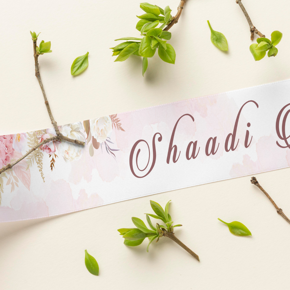 Blush Pink Hydrangea Wedding Banner | PVC Banner 2