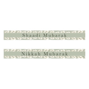 Pistachio and Cream Floral Wedding Banner | PVC Banner 2