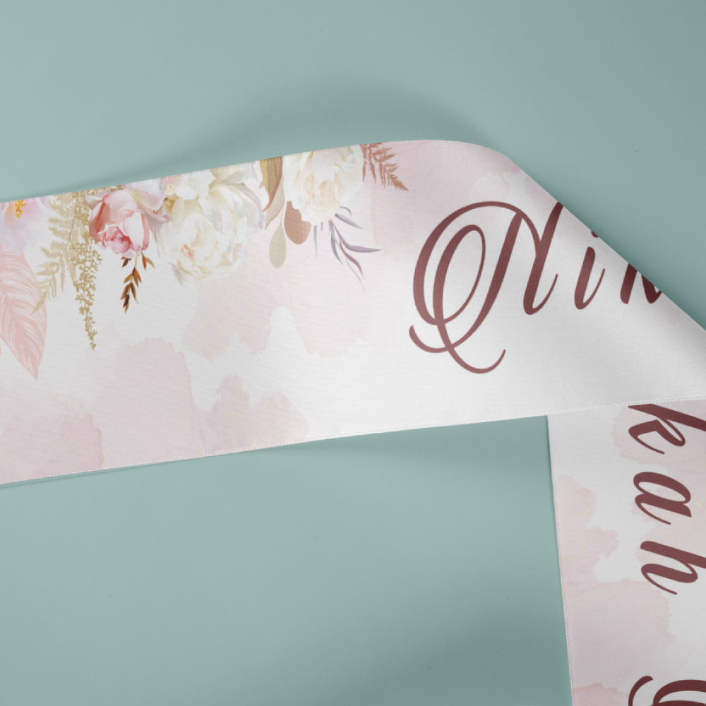 Blush Pink Hydrangea Wedding Banner | PVC Banner