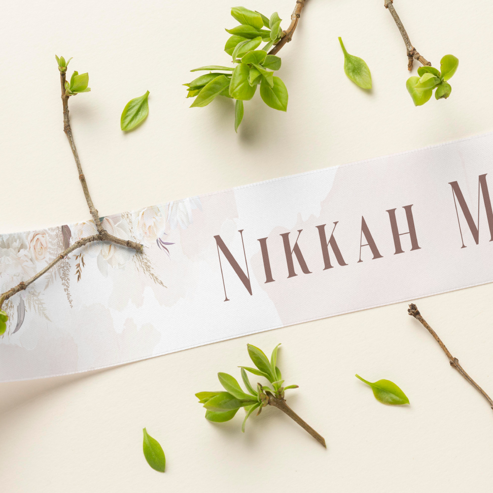 Blush and Beige Floral Wedding Banner | PVC Banner 2