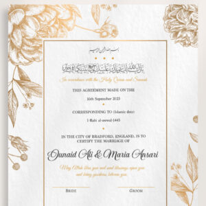 Golden Flower Style Nikkahnama 4