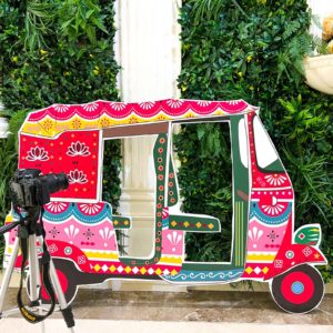 Pakistani Rickshaw Wedding Photobooth Prop | Desi Photobooth Prop 2