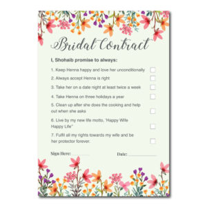 A2 Wildflowers Wedding Contract