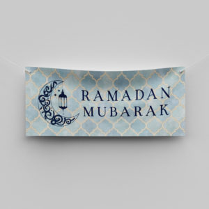 Moroccan Arabic Mosaic Personalised Ramadan/Eid Banner | With Two Eyelets 4