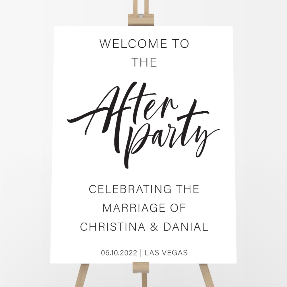 After Party A2 Clear Acrylic Welcome Sign