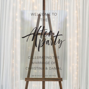 After Party A2 Clear Acrylic Welcome Sign 2