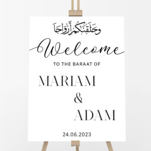 We created you in pairs A2 Clear Acrylic Welcome Sign 2