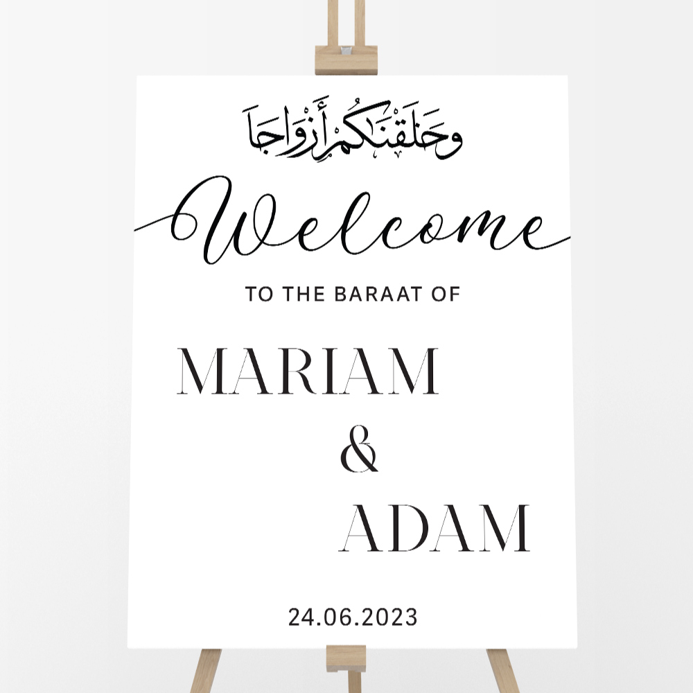 We created you in pairs A2 Clear Acrylic Welcome Sign 2