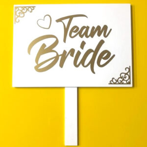 A4 Vinyl and Foamex Pay Up Handheld Entry Signs for Bridal Party