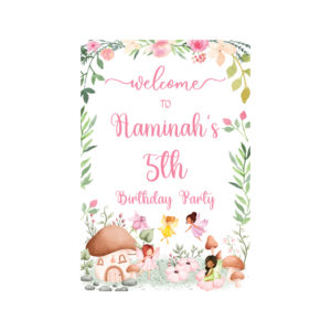 A2 Enchanted Forest And Fairies Birthday Welcome Sign | Vinyl Sticker And Foamex Welcome Sign 2