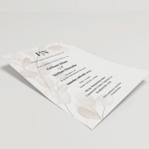 Dried Lunaria Flower Wedding Invitation | 350 GSM Paper Shaadi Invitation & Envelope 4
