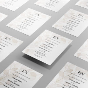 Dried Lunaria Flower Wedding Invitation | 350 GSM Paper Shaadi Invitation & Envelope 3