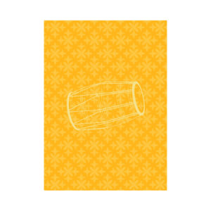 Mehendi Yellow Dholki Wedding Invitation | 350 GSM Paper Shaadi Invitation (No Envelope) 6