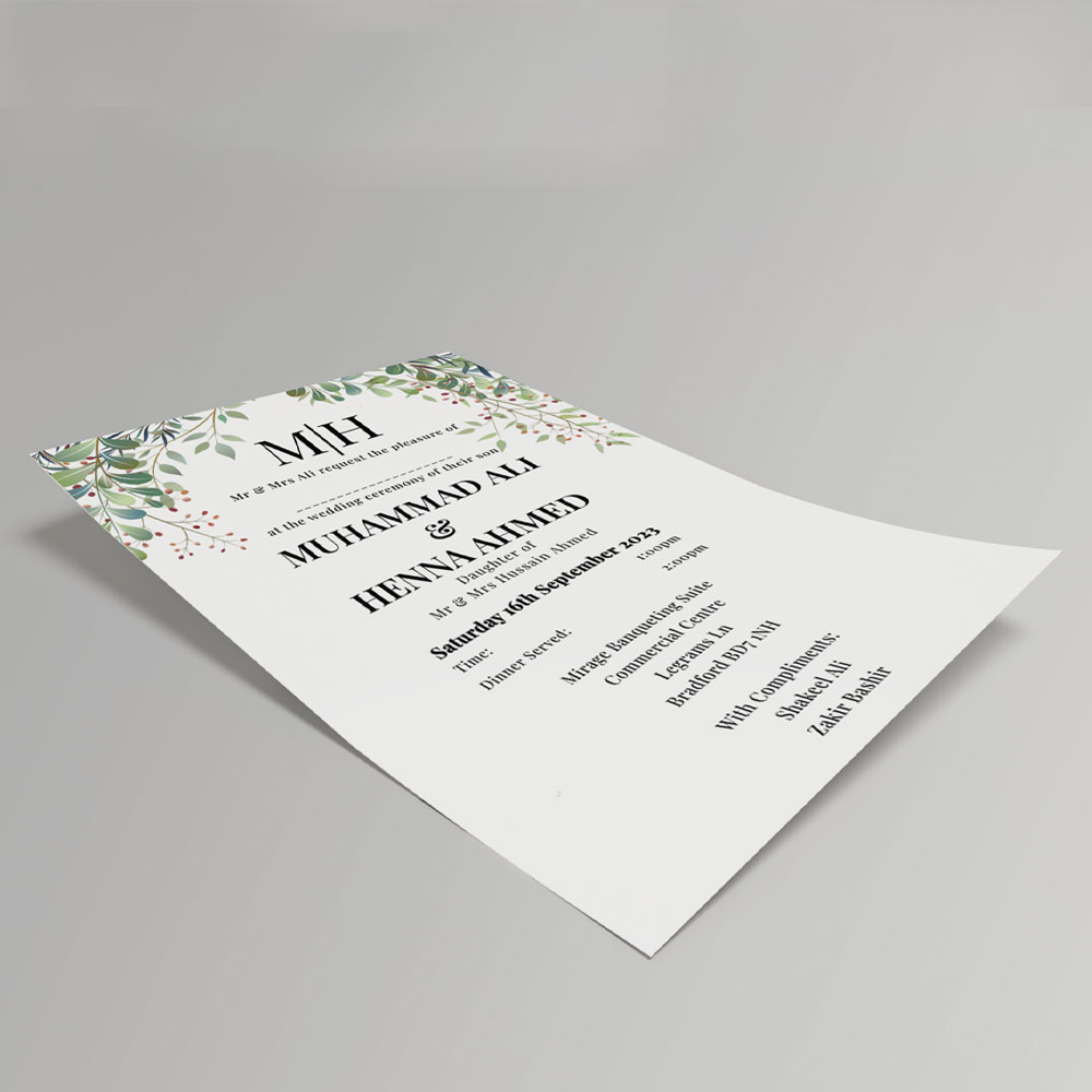 Nature's Arch Wedding Invitation | 350 GSM Paper Shaadi Invitation & Envelope 4