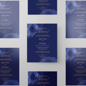 Midnight Blue Wedding Invitation | 350 GSM Paper Shaadi Invitation & Envelope 2