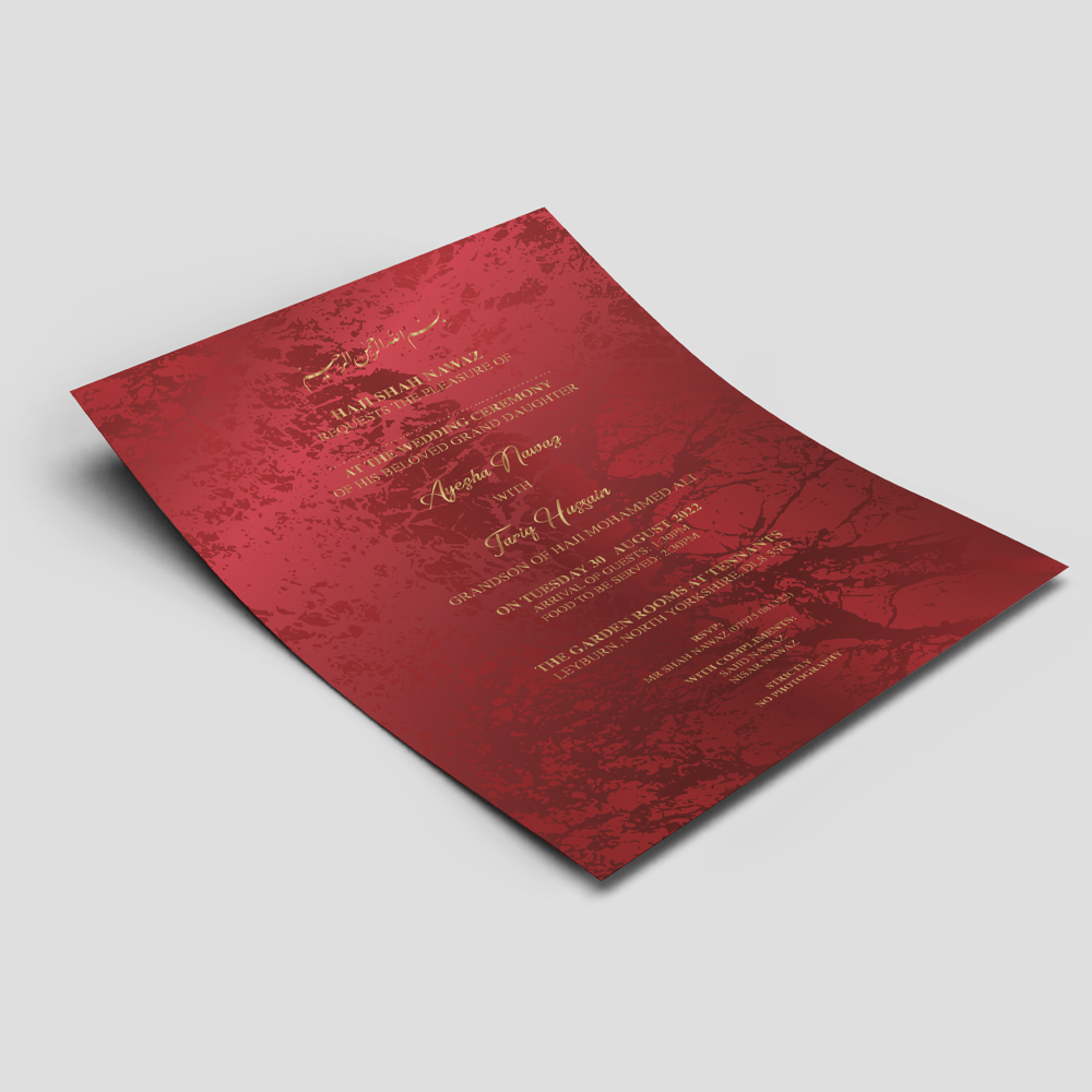 Wedding Invitation | Traditional Red Velvet | Shaadi Invitation 4