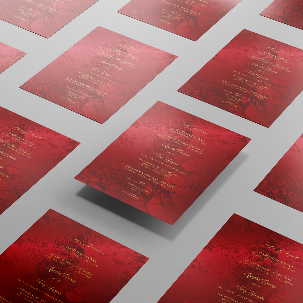 Wedding Invitation | Traditional Red Velvet | Shaadi Invitation 3