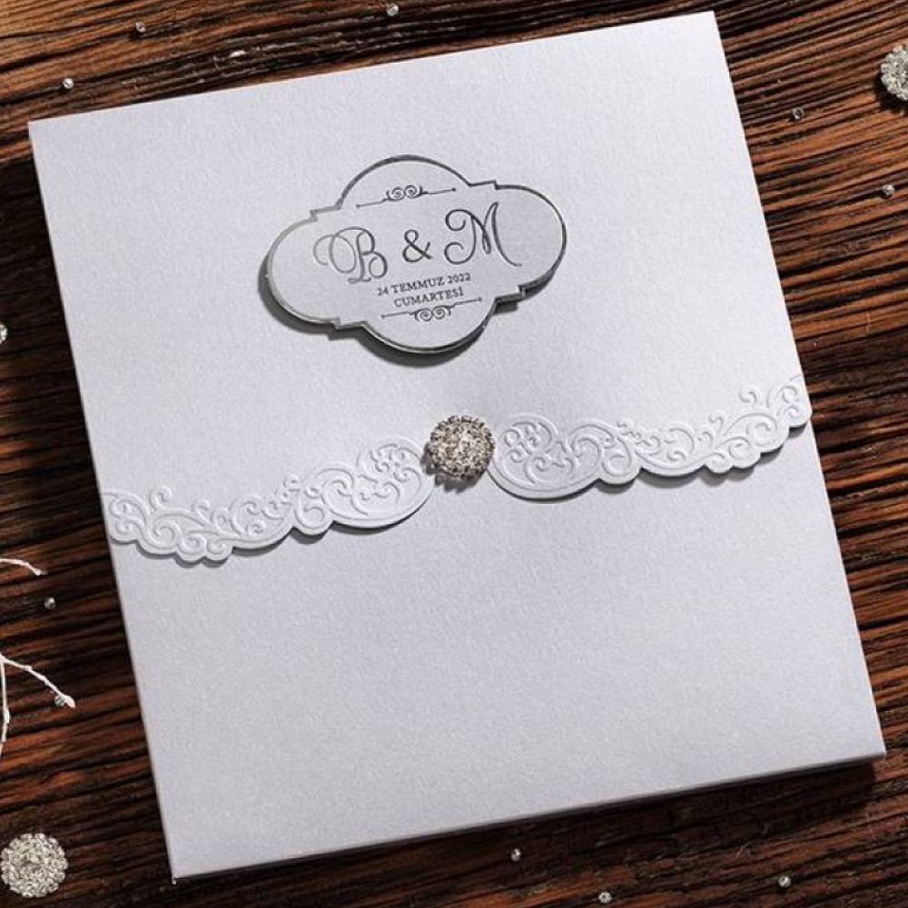 Laser Cut Grey Door Wedding Invitation with Envelope | Shaadi Invitation 4