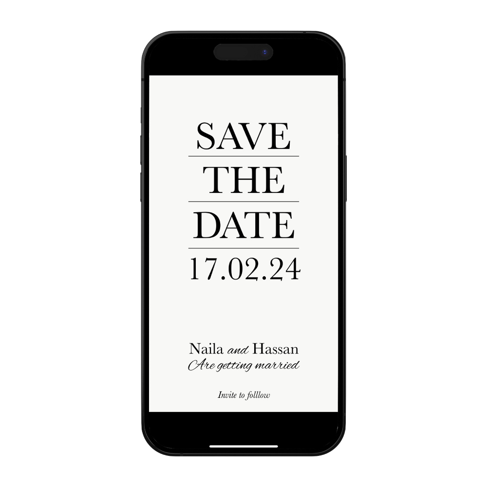 Digital Wedding Save the Date PDF | Bold And Modern Design 2