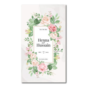 Digital Wedding Save the Date PDF | Elegant Floral Design 2