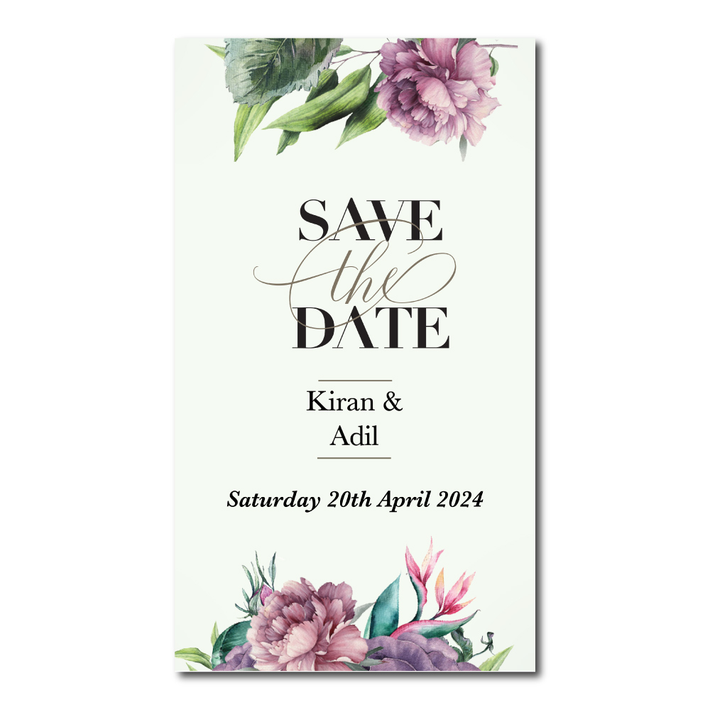 Digital Wedding Save the Date PDF | Watercolour Garden Design