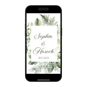 Digital Wedding Save the Date PDF | Wreath Of Greenery Design 2