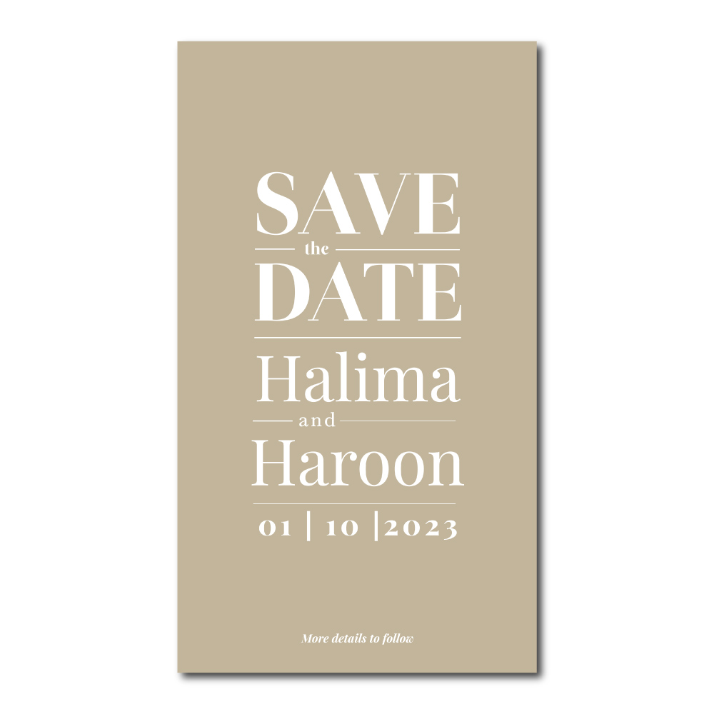 Digital Wedding Save the Date PDF | Bold Statement Design 2