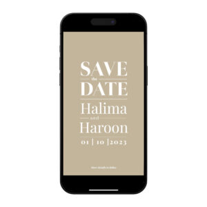 Digital Wedding Save the Date PDF | Bold Statement Design