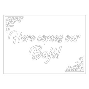 Vinyl Plotted and Foamex Personalised Bridal Party Sign | Bridal Party Signage | Design A 4