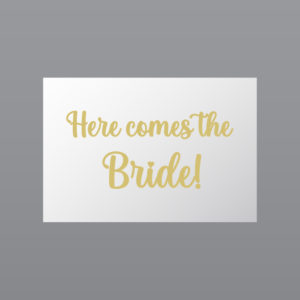 A2 Vinyl Plotted and Foamex Personalised Bridal Party Sign | Bridal Party Signage | Design B