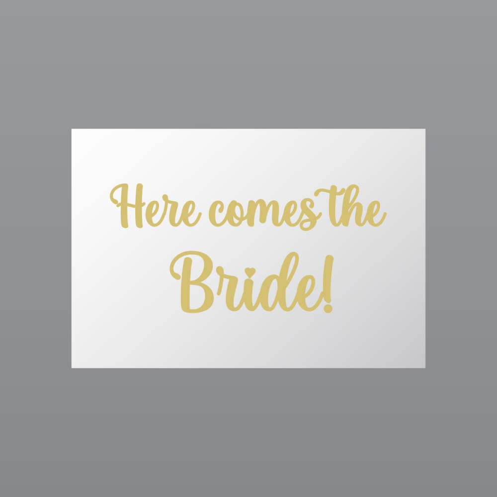 A2 Vinyl Plotted and Foamex Personalised Bridal Party Sign | Bridal Party Signage | Design B