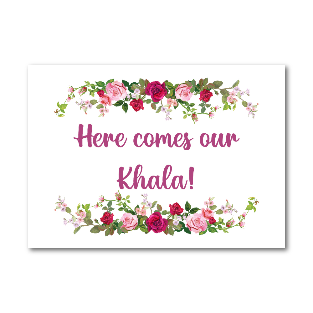 Vinyl and Foamex Personalised Bridal Party Sign | Bridal Party Signage | Rose Bouquet Design 2