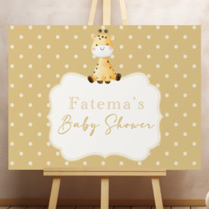 Baby Shower Sign | Cute Giraffe Baby Shower Welcome Sign | Vinyl Sticker And Foamex Welcome Sign