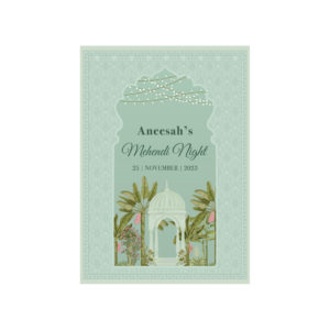 Vinyl Sticker ONLY | Personalised A2 Mughal Garden Arch Design | White-Backed Vinyl Sticker