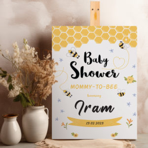 Baby Shower Sign | Honey Bee Baby Shower Welcome Sign | Vinyl Sticker And Foamex Welcome Sign