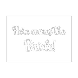 Vinyl Sticker Bridal Party Signage | Design B