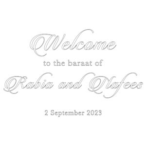 Vinyl Sticker Scripted Greetings For A2 Welcome Sign