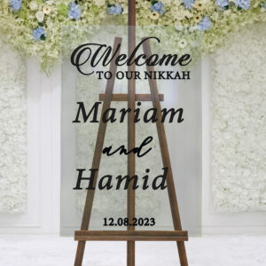 Artful Script A2 Clear Acrylic Welcome Sign