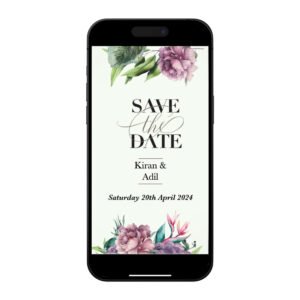 Digital Wedding Save the Date PDF | Watercolour Garden Design 2